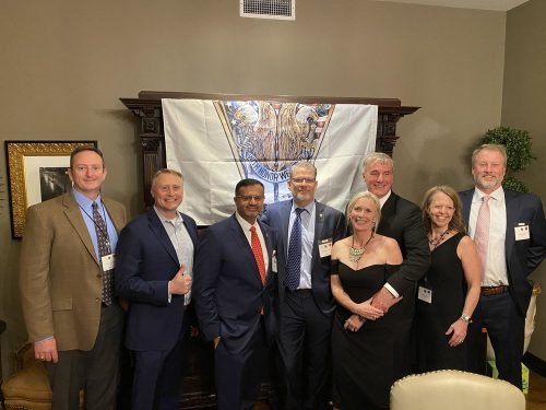 Classof+1995's+Dennis+Gansen,+Chris+Manske,+Baqar+Shah,+Rob+Krotee,+Matt+and+Amber+Dossey,+Diedra+Turner,+and+Andy+Rieger